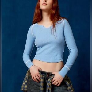 NWT BDG Viv Spliced Notch Neck Tee